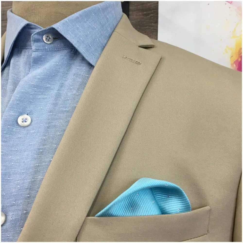 Bar III Mens Blazer Sport Coat Two Button Casual Jacket Size 40L Cotton Suits‎